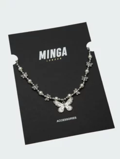 Minga London Clothing Mythical Butterfly Pearl Necklace