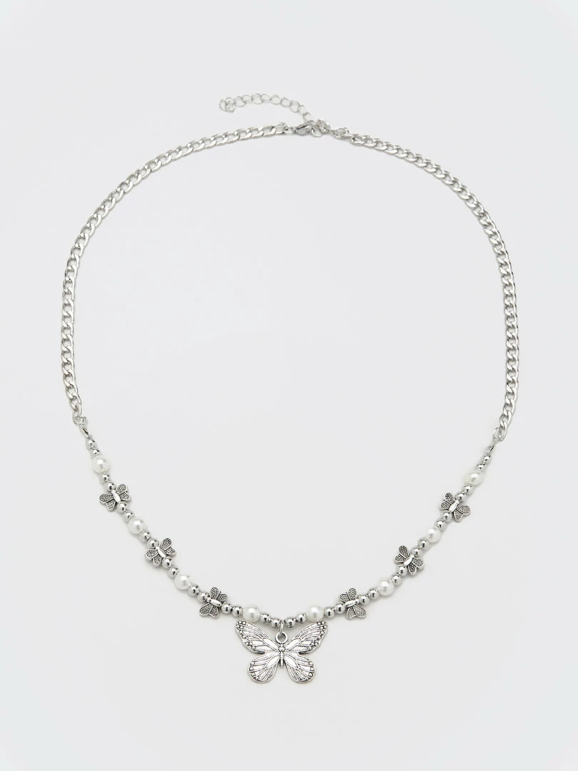 Minga London Clothing Mythical Butterfly Pearl Necklace