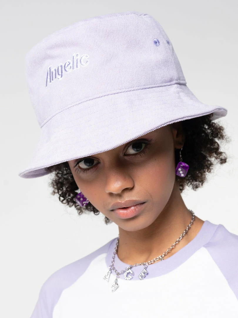 Minga London Clothing Angelic Corduroy Bucket Hat In Lilac