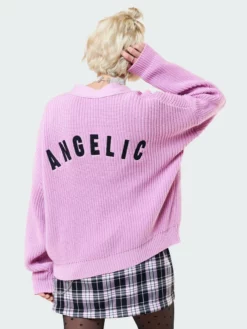 Minga London Angelic Pink Knitted Cardigan Clothing