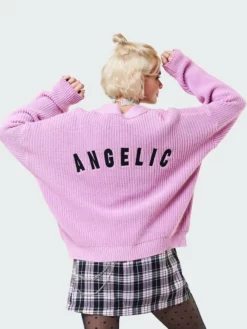 Minga London Angelic Pink Knitted Cardigan Clothing