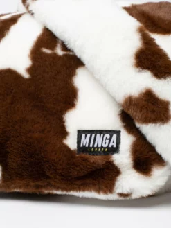Minga London Cow Print Fluffy Crossbody Bag