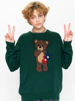 Minga London Cute Teddy Bear Knitted Jumper
