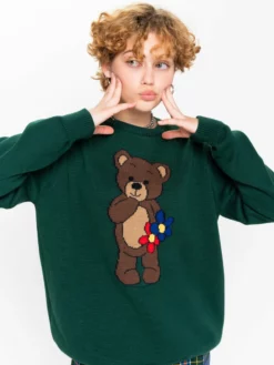 Minga London Cute Teddy Bear Knitted Jumper