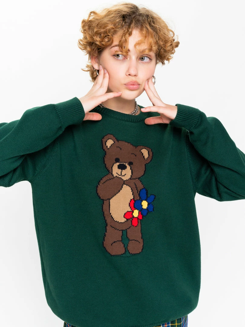 Minga London Cute Teddy Bear Knitted Jumper