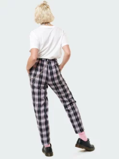 Minga London Clothing Emma Plaid Pants With Chain