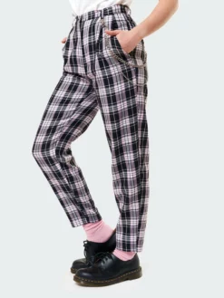 Minga London Clothing Emma Plaid Pants With Chain