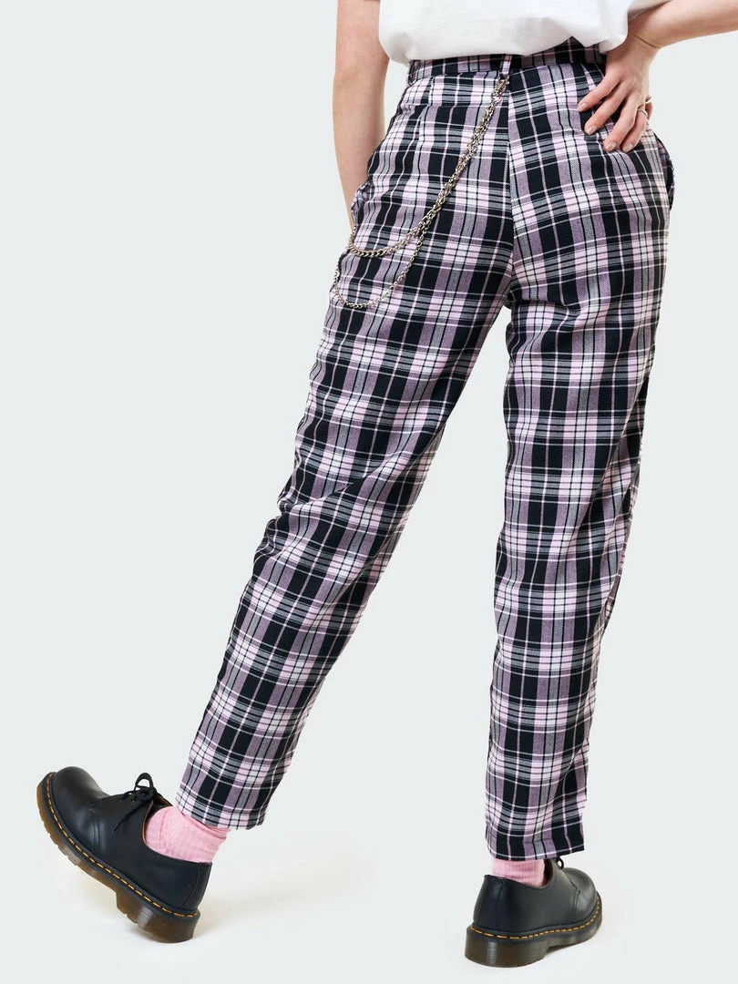Minga London Clothing Emma Plaid Pants With Chain