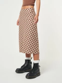 Minga London Jolene Plaid Midi Skirt