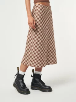 Minga London Jolene Plaid Midi Skirt