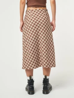 Minga London Jolene Plaid Midi Skirt