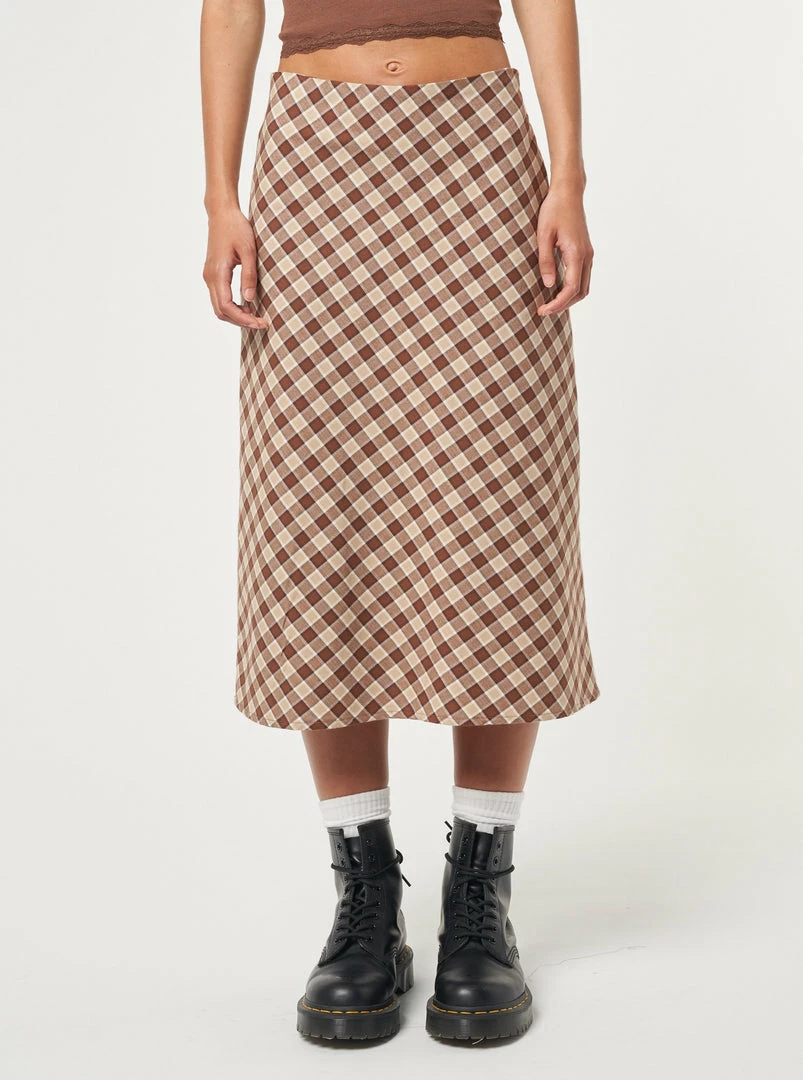 Minga London Jolene Plaid Midi Skirt