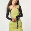 Minga London Lime Green Check Dungaree Dress Dresses & Overalls