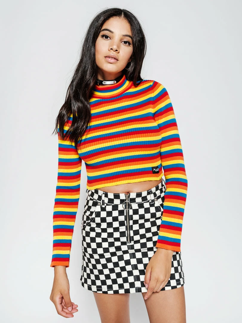 Minga London Clothing Rainbow Ribbed Top
