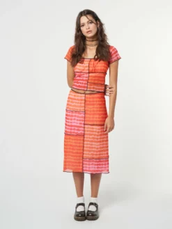 Minga London Clothing Vivid Tie Dye Patchwork Crop Top