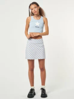 Minga London Nellie Plaid Mini Skirt Clothing