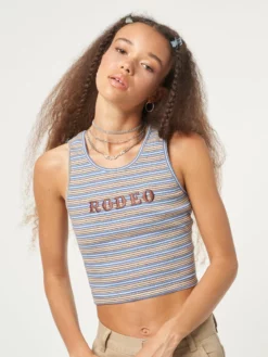 Minga London Rodeo Striped Vest Top Clothing
