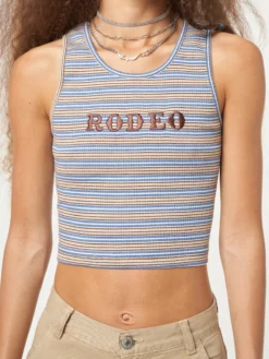 Minga London Rodeo Striped Vest Top Clothing