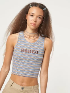 Minga London Rodeo Striped Vest Top Clothing