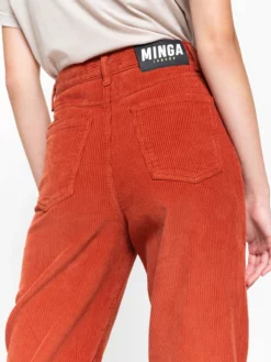 Minga London Bottoms Rust Corduroy Mom Jeans