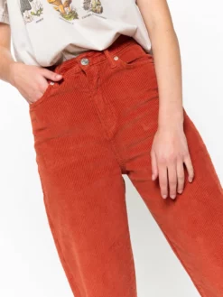 Minga London Bottoms Rust Corduroy Mom Jeans