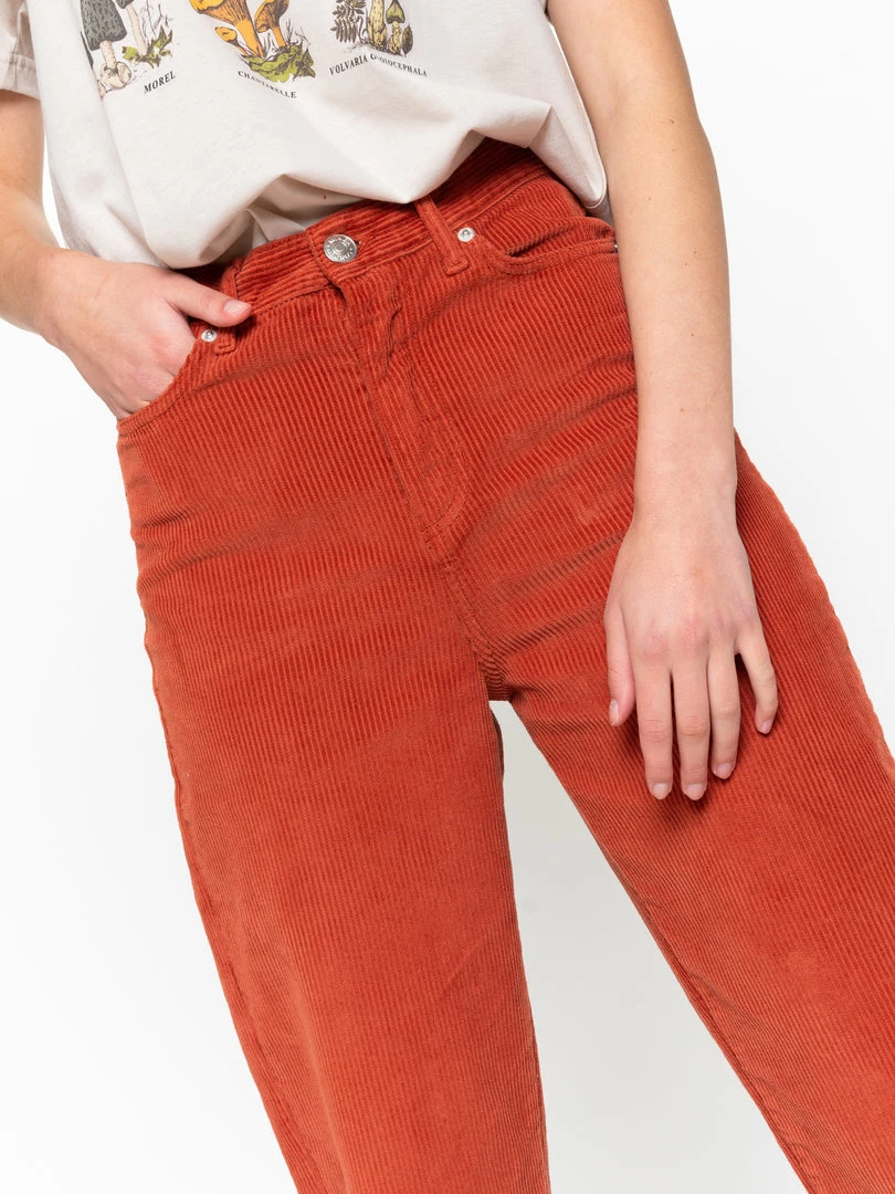 Minga London Bottoms Rust Corduroy Mom Jeans