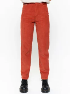 Minga London Bottoms Rust Corduroy Mom Jeans