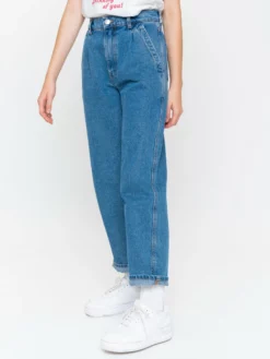 Minga London Slouchy Jeans In Mid Blue