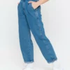 Minga London Slouchy Jeans In Mid Blue