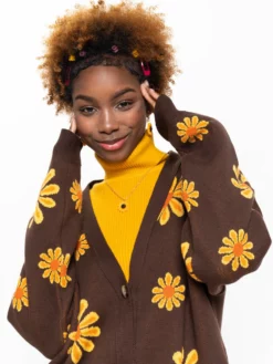 Minga London Sunflower Girl Knitted Cardigan