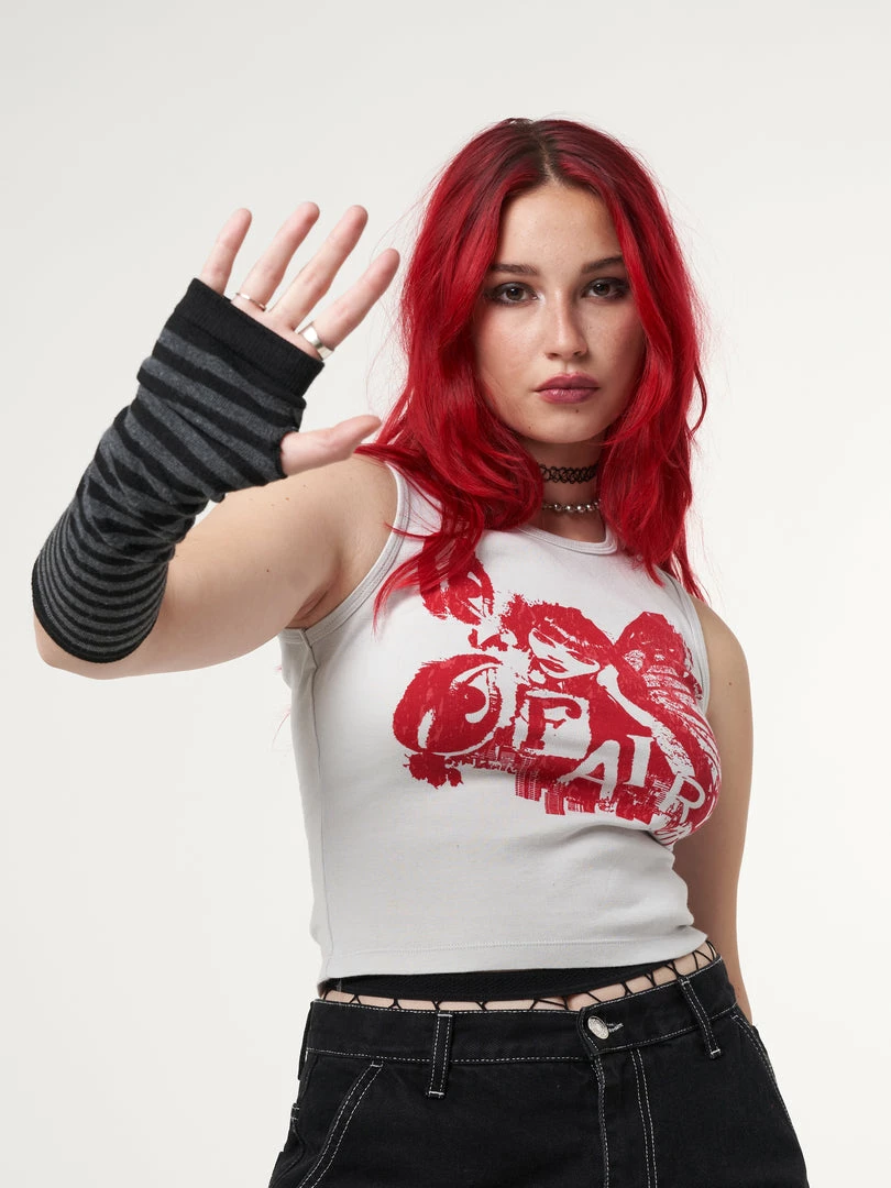 Minga London Most Wanted Striped Arm Warmers