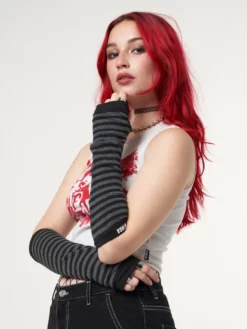 Minga London Most Wanted Striped Arm Warmers