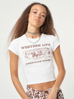 Minga London Clothing Western Life Baby Tee
