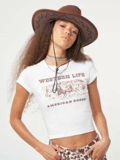 Minga London Clothing Western Life Baby Tee