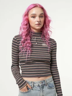 Minga London Ash Striped Ribbed Top Clothing