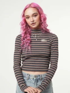 Minga London Ash Striped Ribbed Top Clothing