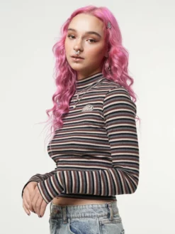 Minga London Ash Striped Ribbed Top Clothing