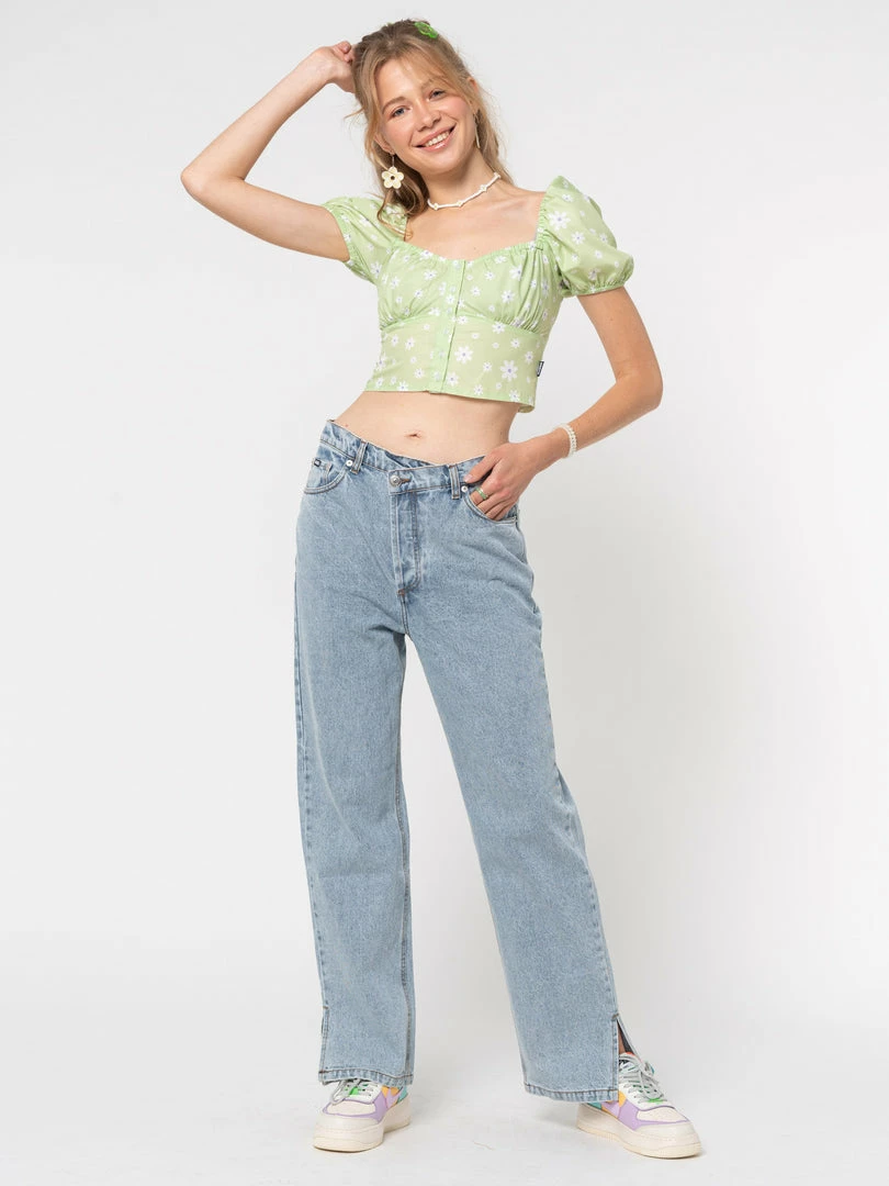 Minga London Asymmetric Straight Leg Jeans