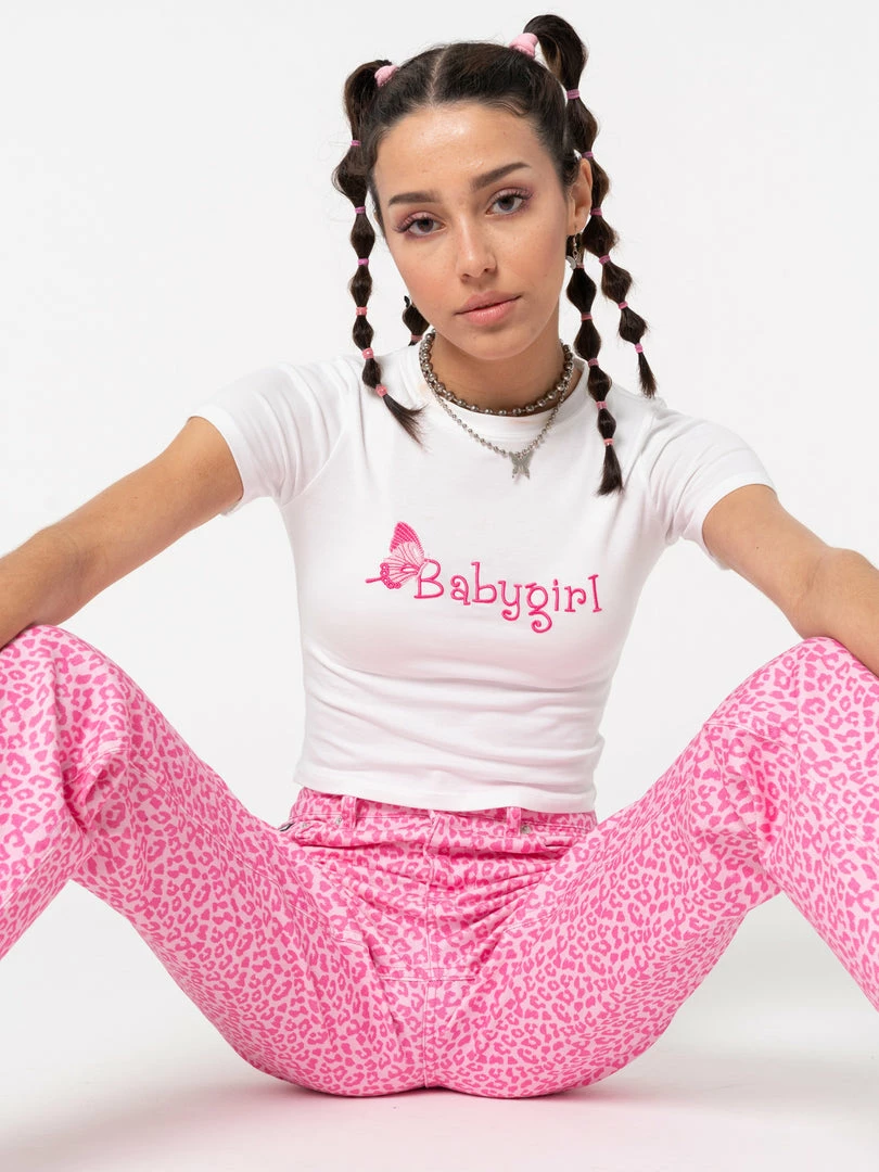 Minga London Babygirl Butterfly Crop Tee Clothing