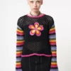 Minga London Most Wanted Bea Flower Power Rainbow Knit Jumper