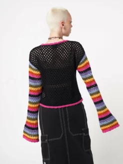 Minga London Most Wanted Bea Flower Power Rainbow Knit Jumper
