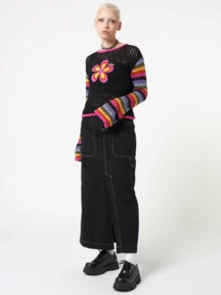 Minga London Most Wanted Bea Flower Power Rainbow Knit Jumper
