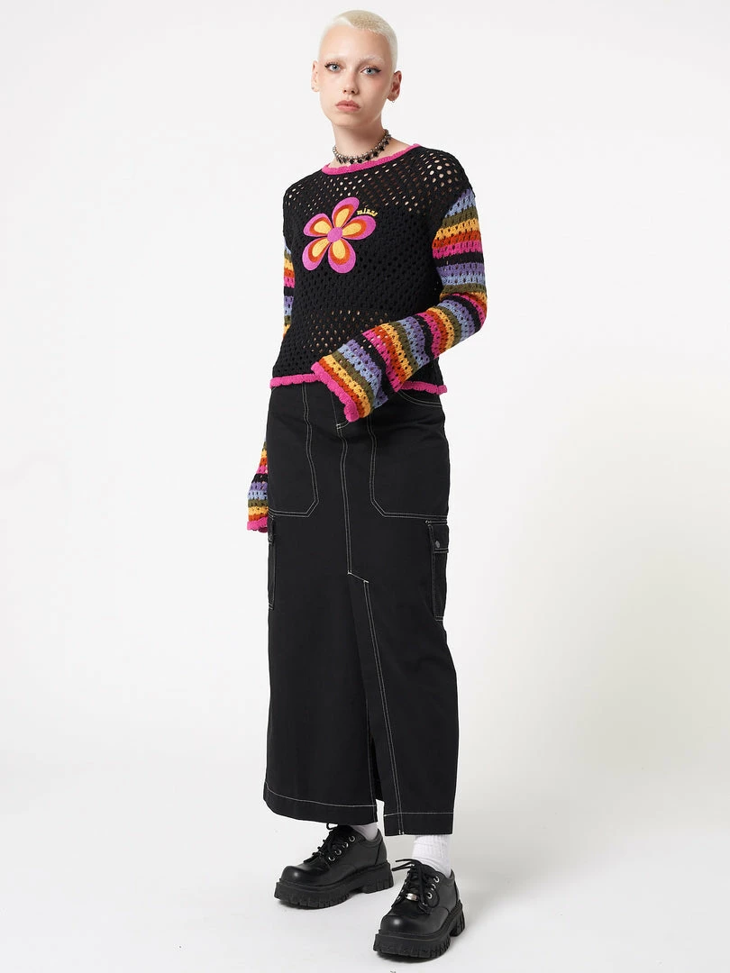 Minga London Most Wanted Bea Flower Power Rainbow Knit Jumper