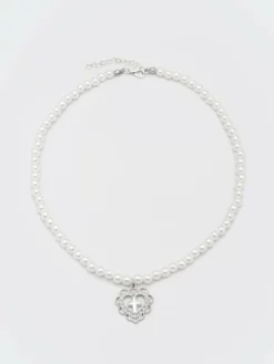 Minga London Bridget Heart Baroque Pearl Necklace