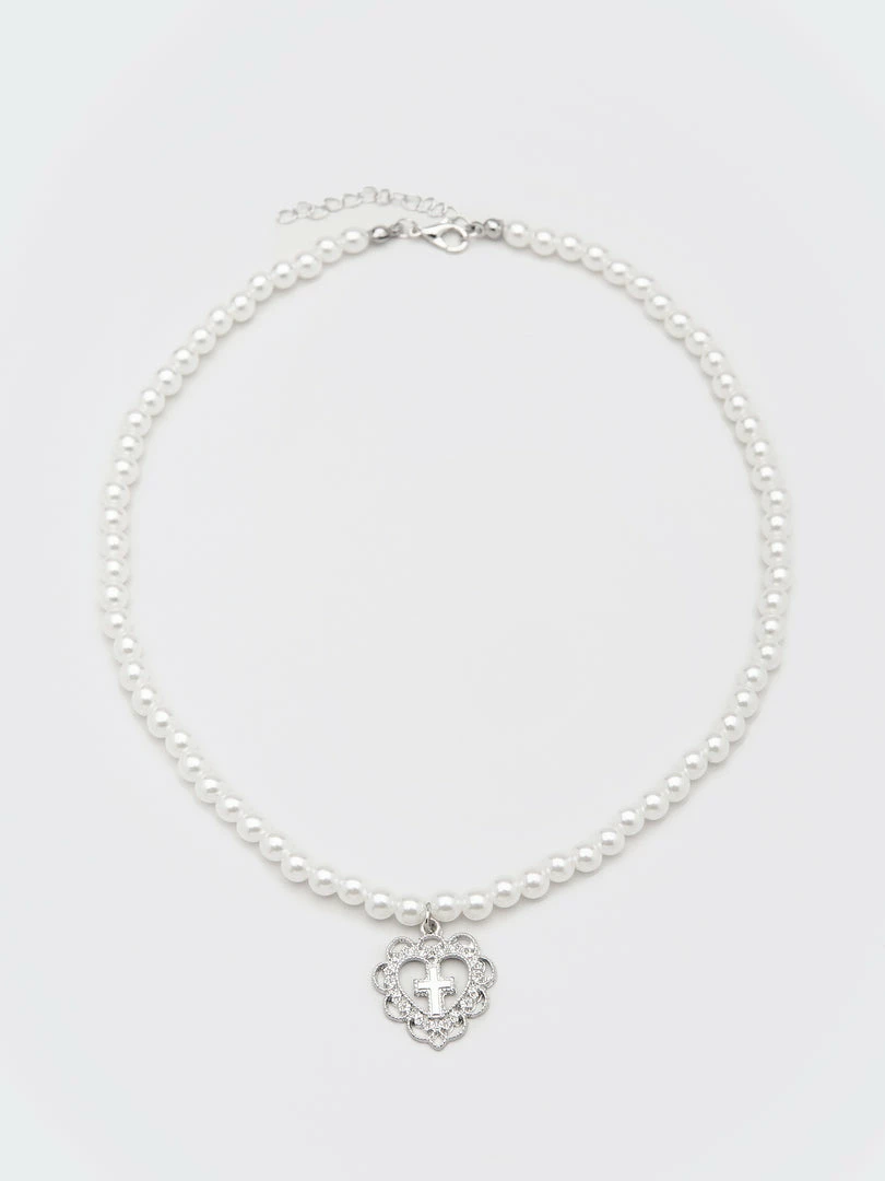 Minga London Bridget Heart Baroque Pearl Necklace