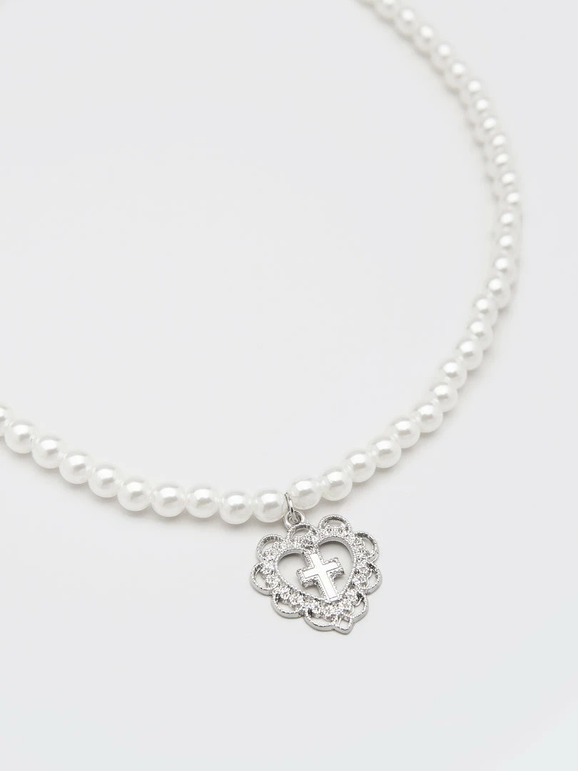 Minga London Bridget Heart Baroque Pearl Necklace