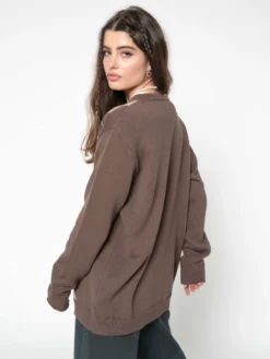 Minga London Brown Beige Argyle Knitted Jumper