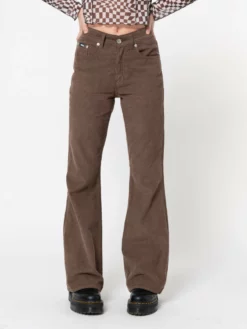 Minga London Clothing Brown Corduroy Flare Pants