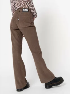 Minga London Clothing Brown Corduroy Flare Pants