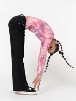 Minga London Butterfly Tie Dye Mesh Top Clothing